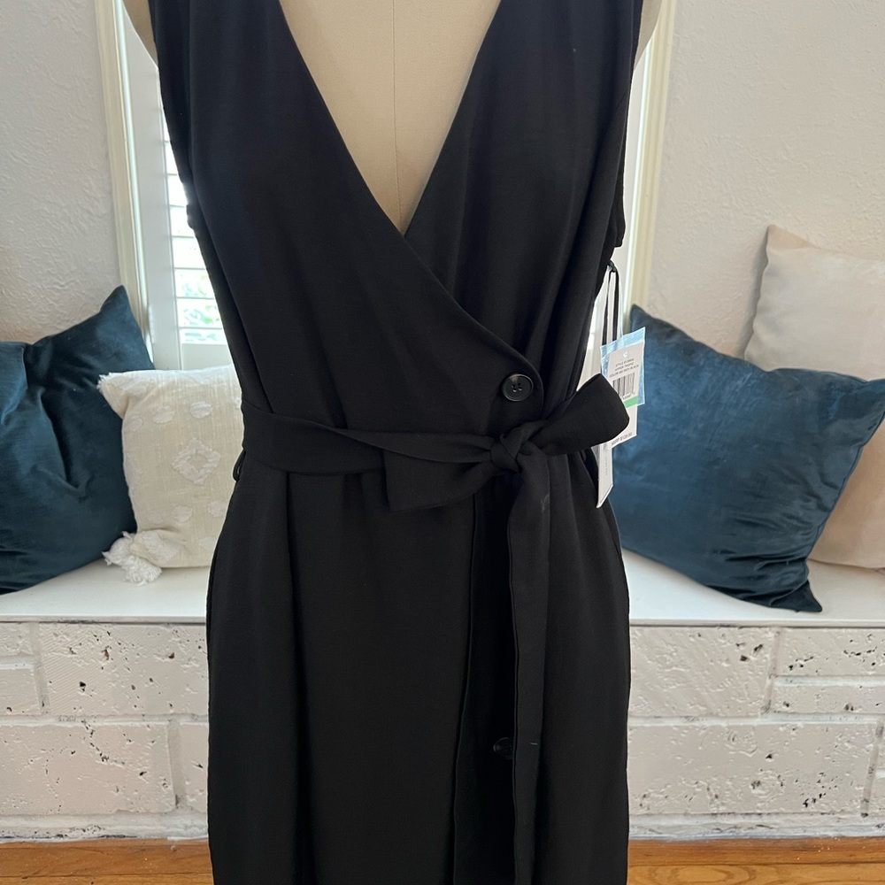 1 State NWT black midi dress